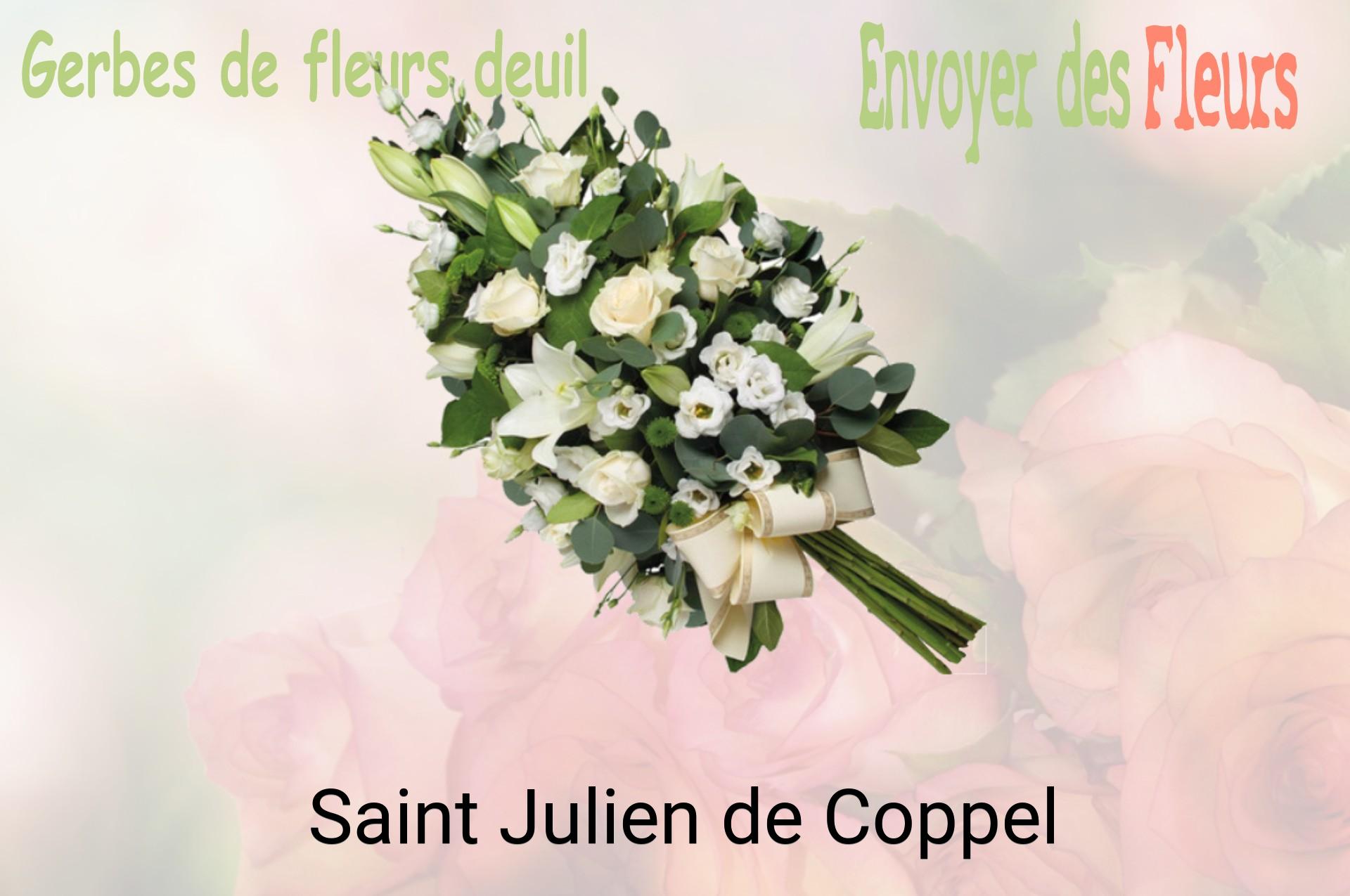 Gerbe de fleurs de deuil livrée à Saint-Julien-de-Coppel